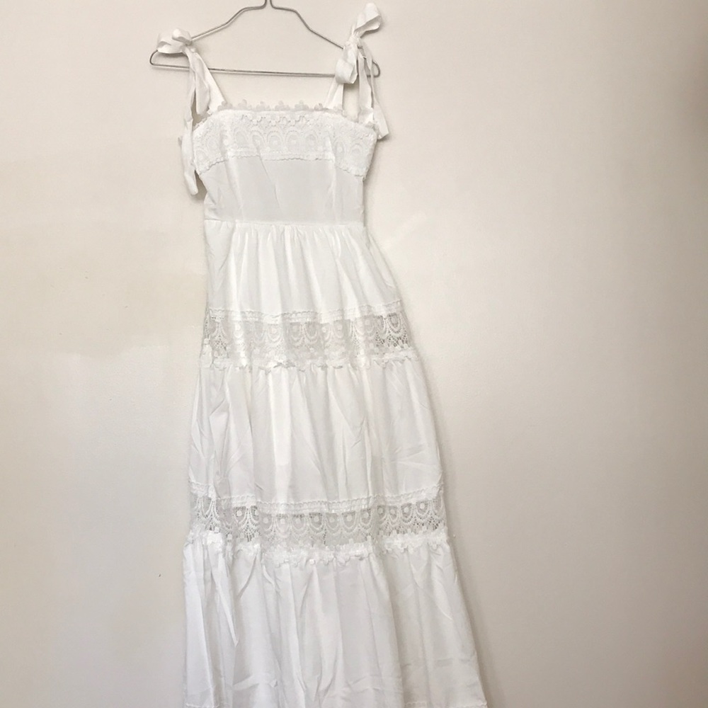Beautiful white summer long dress